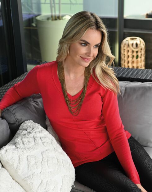 Pull  Belva rouge
