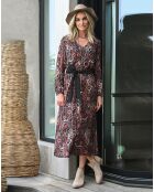 Robe Longue Jemi imprimée rose