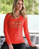 T-Shirt Sacha rouge orangé