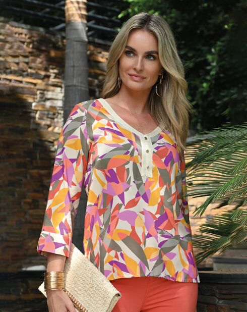 Blouse Sequoia imprimée multicolore