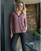 Blouse Janice imprimée rose