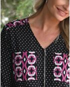 Chemise Vanessa imprimée bleu foncé