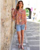 Blouse Sao Paulo imprimé multicolore