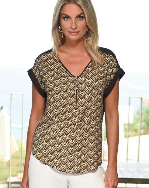 Top Ebene imprimé marron