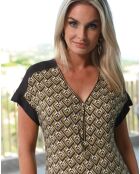 Robe Malone imprimée marron