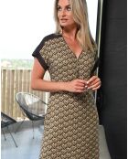 Robe Malone imprimée marron