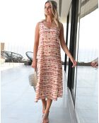 Robe Longue Nairobi imprimée marron