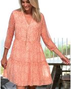 Robe Nina imprimé orange