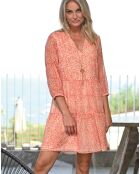 Robe Nina imprimé orange