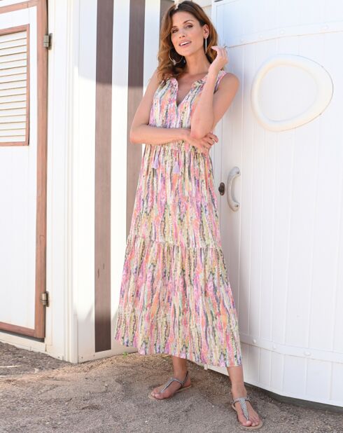 Robe Longue Hera imprimé multicolore