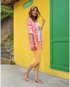 Kimono Jakarta imprimé rose