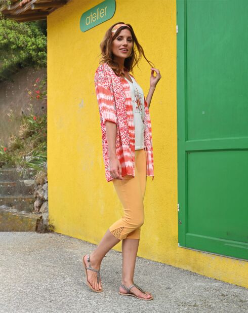 Kimono Jakarta imprimé rose