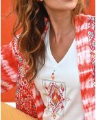 Kimono Jakarta imprimé rose