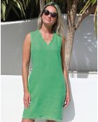 Robe 100% Lin Vanna verte