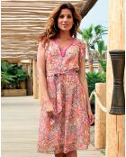 Robe Midi Moari imprimée orange