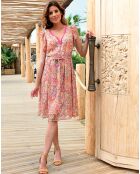 Robe Midi Moari imprimée orange