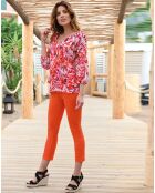 Blouse Tonga imprimée rose