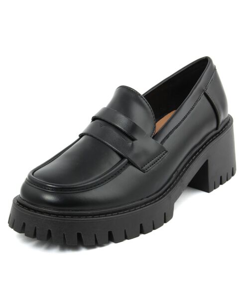 Mocassins Abby noirs - Talon 6 cm