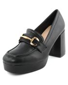 Mocassins Julie noirs - Talon 8.5 cm
