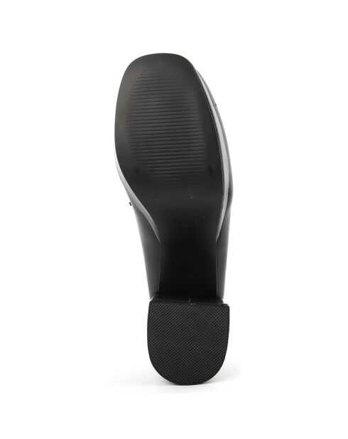 Mocassins Julie noirs - Talon 8.5 cm