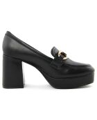 Mocassins Julie noirs - Talon 8.5 cm