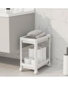2 Meubles de rangement blancs - 23x36x40 cm