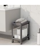 2 Meubles de rangement gris - 23x36x40 cm