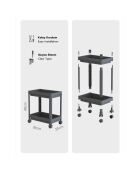 2 Meubles de rangement gris - 23x36x40 cm