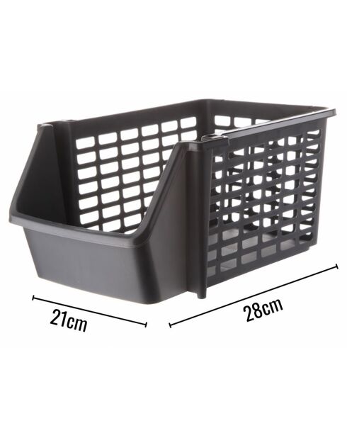 Panier EVYDZN anthracite - 21x28x15 cm