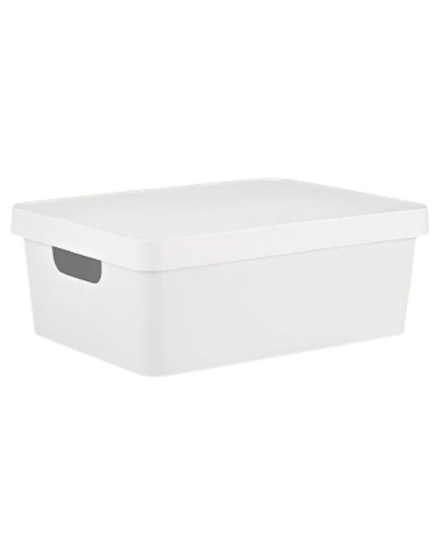3 Boites de rangement blanches - 35x25.5x15 cm