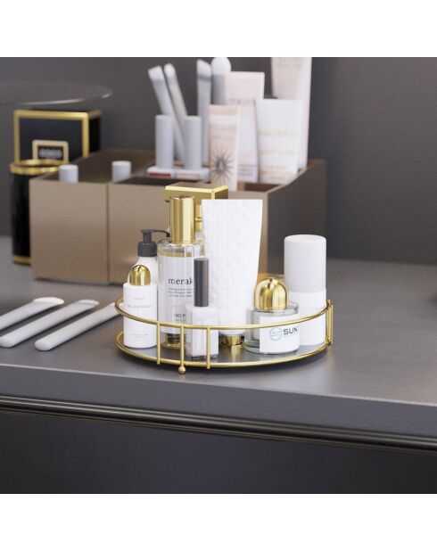 Organisateur salle de bain SD101 doré - 26x54x24 cm