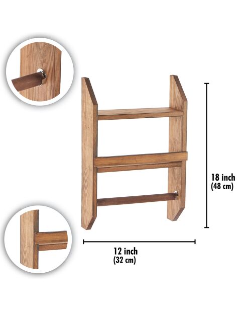 Etagère murale Spice bois - 48x29x10 cm
