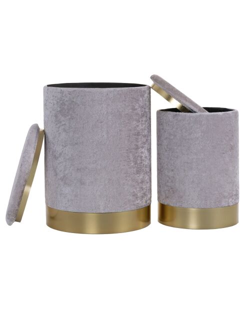 2 Poufs Comfort gris