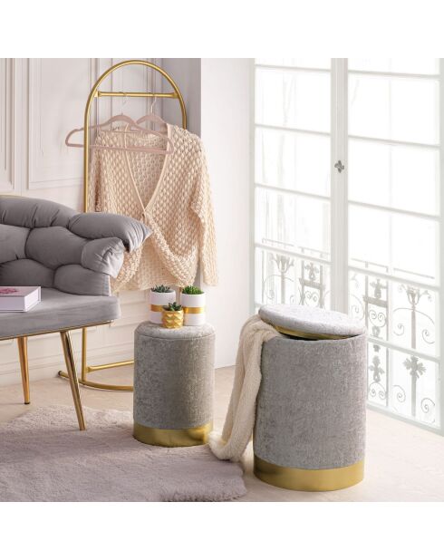 2 Poufs Comfort gris
