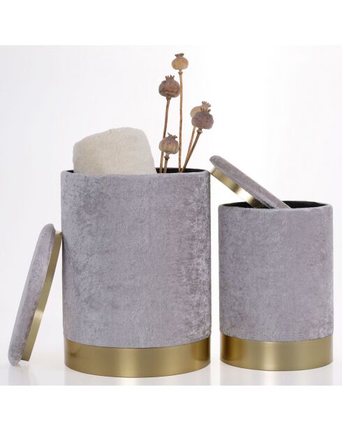 2 Poufs Comfort gris