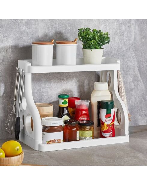 Rangement plan de travail K-629B blanc - 38x24.5x31.5 cm