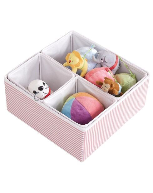 Boite de rangement compartimenté  rose