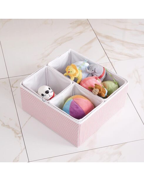 Boite de rangement compartimenté  rose