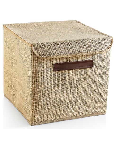 Boite de rangement  100% Jute  marron clair - 30x30x30 cm