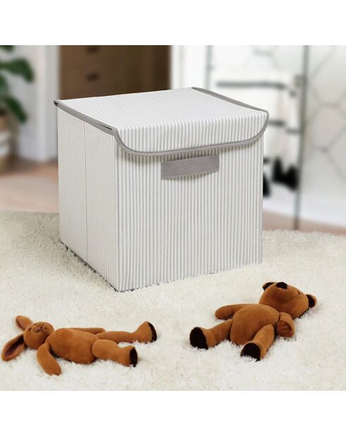 Boite de rangement YLC grise - 30x30x30 cm