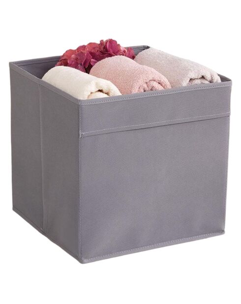 Boite de rangement YLC grise - 30x30x30 cm