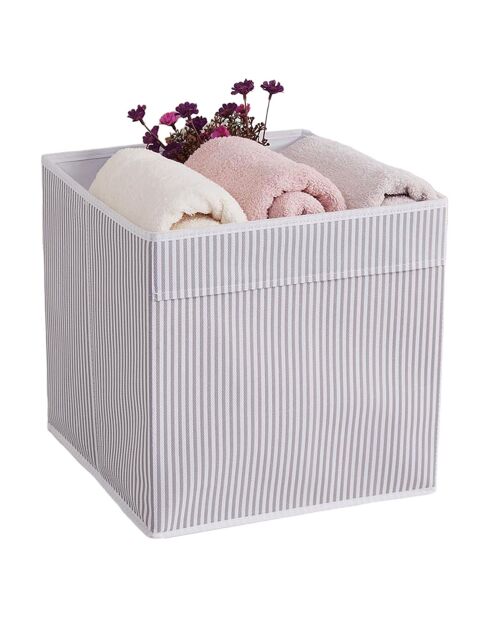 Boite de rangement YLC grise - 30x30x30 cm