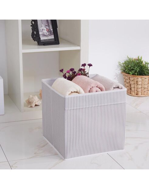 Boite de rangement YLC grise - 30x30x30 cm