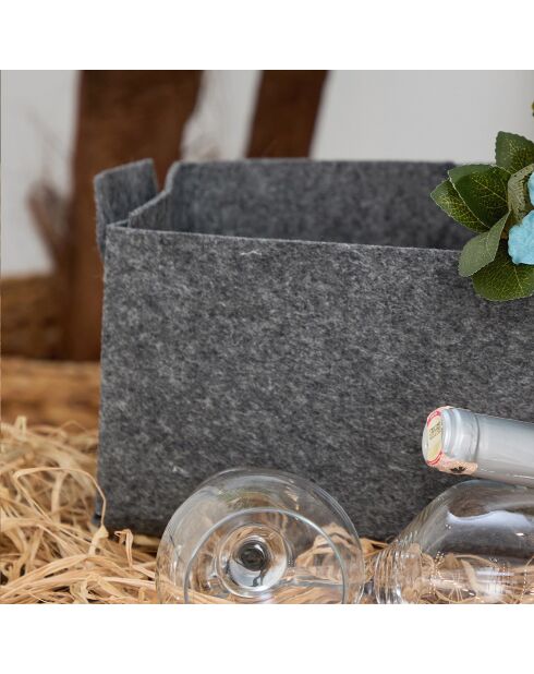 Panier Coco gris foncé - 16x20x22 cm