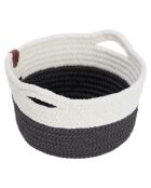 Panier 100% Jute Coco noir/blanc - 10x10x15 cm