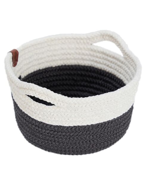 Panier 100% Jute Coco noir/blanc - 10x10x15 cm