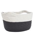 Panier 100% Jute Coco noir/blanc - 10x10x15 cm