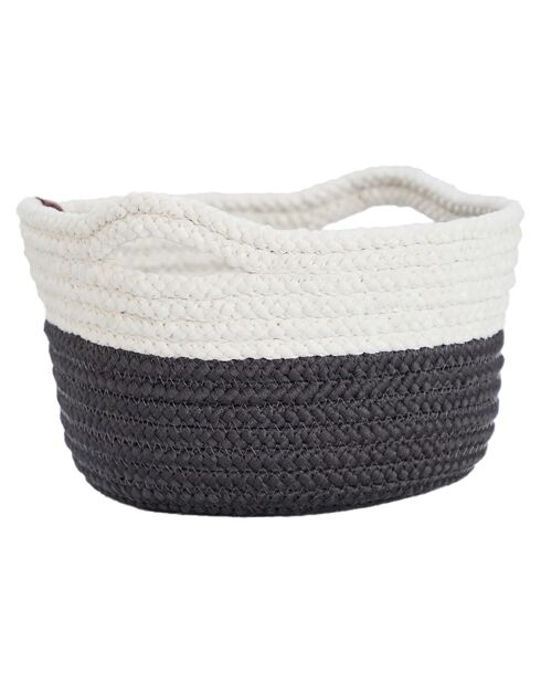 Panier 100% Jute Coco noir/blanc - 10x10x15 cm