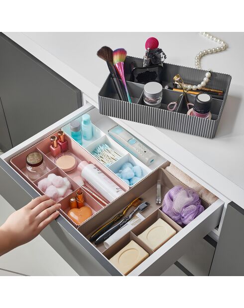 Organisateur maquillage HMY multicolore - 18x30x6 cm