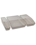 3 Organisateurs placard HMY gris fumé